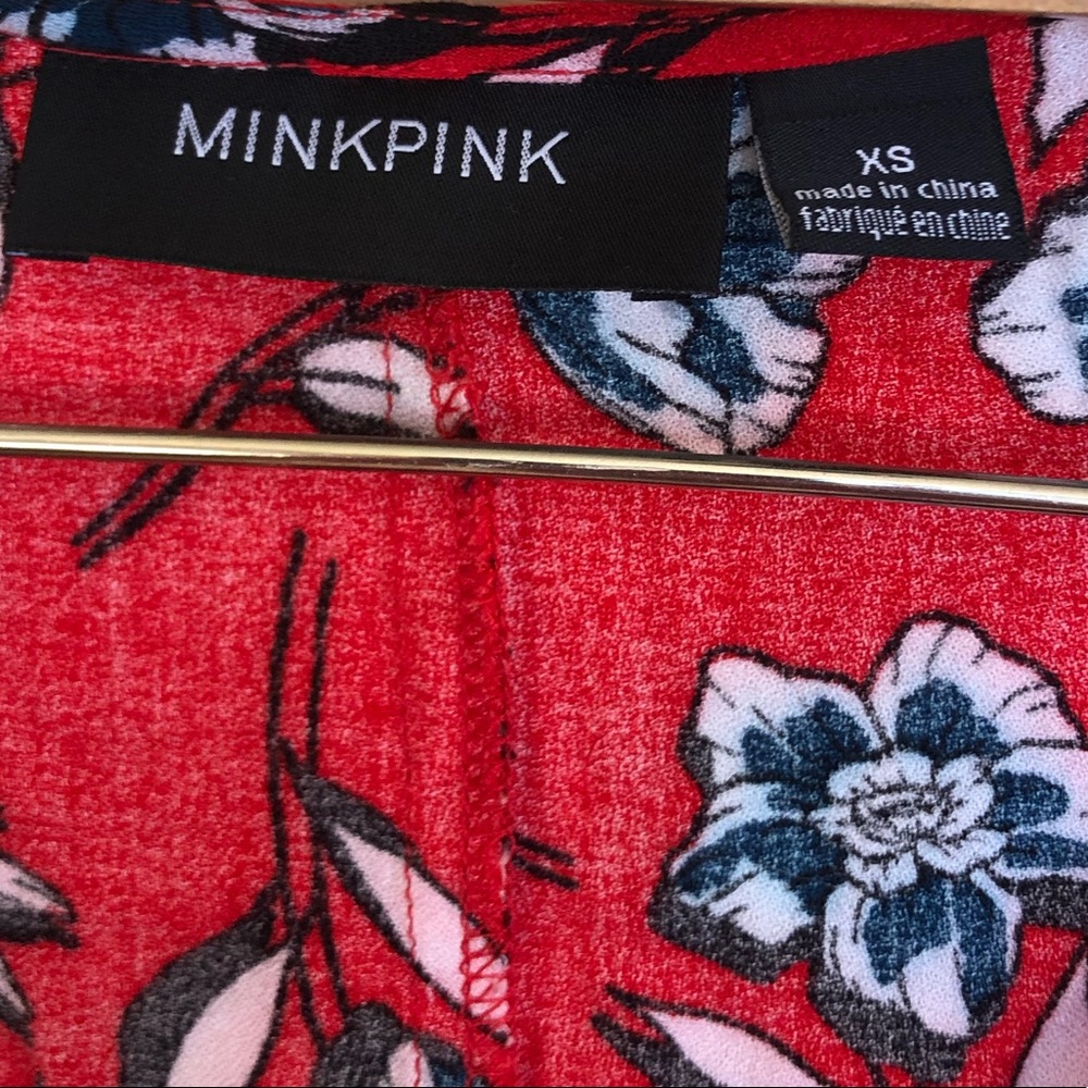 Minkpink Terrace Red Floral Mini Dress XS - Picture 6 of 10